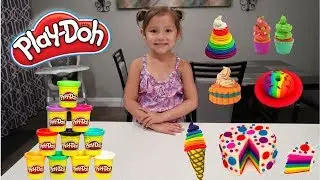 Play Doh Delightful Desserts Playset Toys For Kids! DIY Toy Review
