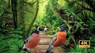 European Bullfinch & Robin Feeding Time | Backyard Birdwatching Close-Up 🐦