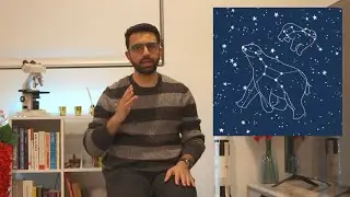 The Big Dipper in Night Sky and Peace Symbol Swastika