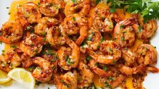 crevette en sauce❤️ كروفات بصوص حمراء بنة المطاعم