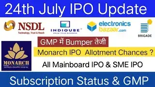 Monarch IPO | GNG Electronics IPO | Indiqube Spaces IPO | All Mainboard IPO & SME IPO