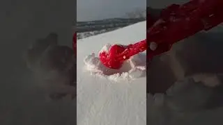 A beautiful snowball formed from pristine white snow. #asmrsounds #snow