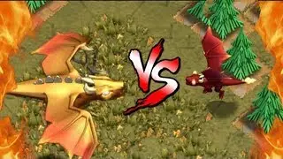 ГИГАНТСКИЙ ЗОЛОТОЙ ДРАКОН ПРОТИВ ОБЫЧНОГО|КТО СИЛЬНЕЕ? - CLASH OF CLANS