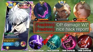 25 KILLS! HAYABUSA NEW CHEAT ONE SHOT TRUE DAMAGE BUILD THAT CAN RANK UP YOU FASTER! - MLBB