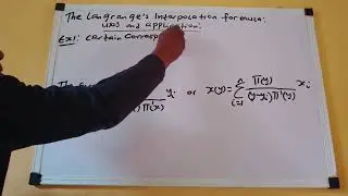 Интерполяционная формула Лагранжа: использование и применение.