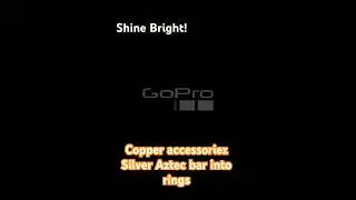 Copper accessoriez Silver Aztec bar into ring! Shine Bright!