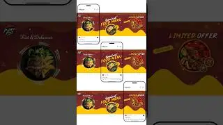 Creating Creative Instagram Food Carousel🔥🔥 #food #offer #pizzaoffer .#figma