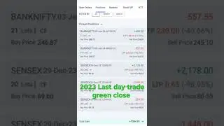 2023 Last day trade green close #stockmarket #banknifty #book