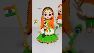 Radha Rani Idol Making With Clay 💞 Radha Krishna Making 🙏 Radhe Radhe 🇮🇳 15th August Special #shorts