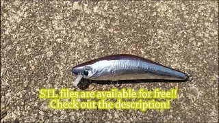 70mm Minnow with Rolling Action | 3D Printed Lure for Seabass & Trout [STL file link available]