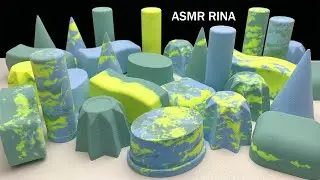ASMR baking soda |Sea green marble|