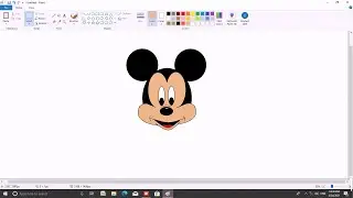 How to draw Micky mouse head in Ms. Paint