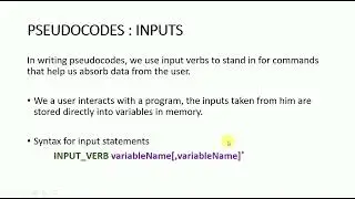 7. INPUT and OUTPUT Statements