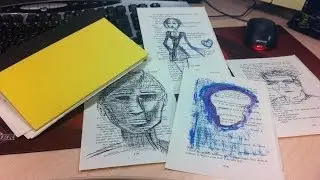 Re-purpose a book to overcome artist block!
