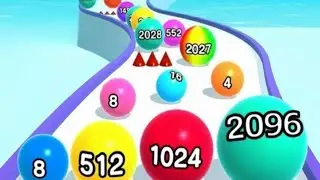 Ball Run 2048  - Level Up Balls & Numbers || Satisfying ASMR Math Gameplay (Android iOS) Mobiles