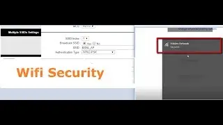 Broadcast SSID 'No'. Hidden Wi-Fi Network (Wifi security settings in router)