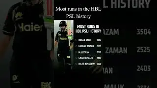 Most runs in the HBL PSL history#babarazam
