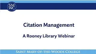 Citation Management Webinar