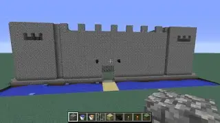 Minecraft: build a castle EASY with lava and water