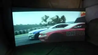 GAMING ON THE NEW CRYSTAL EDGE 4K CURVED PROJECTOR SCREEN 80% DONE!