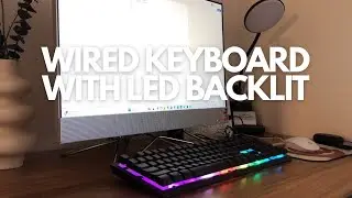 Wired Keyboard with LED Backlit & Spill-Resistant Design