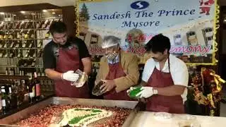 D Boss Darshan making Christmas Cake
