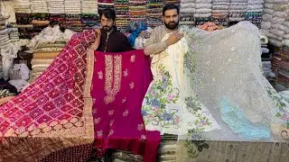 diy hand painted dupatta 😍 2025 silk dress design 🔥 resham suit pure shafoon