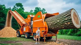 Dangerous Fastest Monster Wood Chipper In Acition | Insane Tree Shredder Working #2