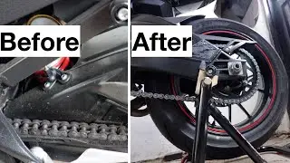 Bike maintenance: how to clean your motorbike chain - looks like new!