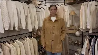 Amazon Fashion / Женское зимнее замшевое пальто средней длины / Классическое замшевое пальто, кот...