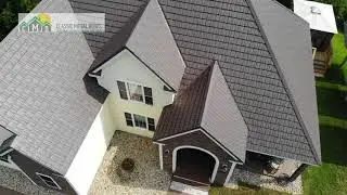 Hillsborough, NH Rustic Shake aluminum metal shingle roof, mustang brown