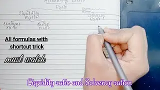 Class 12th Accountancy, ACCOUNTING RATIO, Liquidity ratio and Solvency ratio , All formulas.