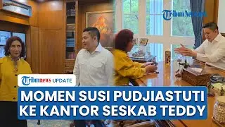 Momen Hangat Seskab Bertemu Eks Menteri KKP Susi Pudjiastuti, Teddy Rebutan Cokelat dengan Pegawai