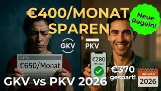 Krankenversicherung Wechseln 2026: &euro;400/Monat Sparen! (GKV vs PKV)