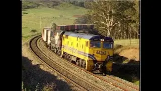 Australian diesel locomotives - A busy day in the Southern Highlands of NSW - September 1999.