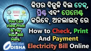 How To View, Print And Pay Electricity Bill Online | Check Electric Bill Status Online In Odisha