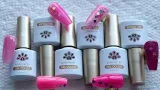 BORN PRETTY MILKY JELLY PINK GEL NAIL POLISH SET 🩷💖💝
