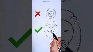How to Draw a Realistic Lion Face | Beginner to Pro Drawing Tutorial #shorts #art #drawing #sketch