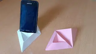 How To Make Paper Mobile Stand |Origami  Phone Holder | как сделать подставку для телeфона из бумаги