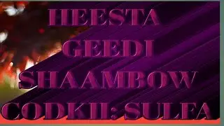 Geedi shaambow by sulfa somali music 1980 Audio only