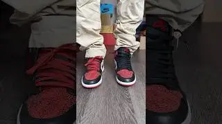 Air Jordan 1 Ruby on feet