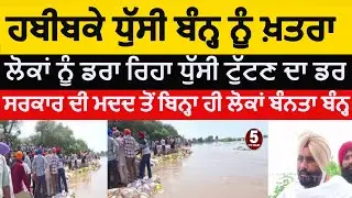Firozpur habibke dhusi bannh  flood | habibke dhussi banh firozpur | firozur flood | habibke dhusi|