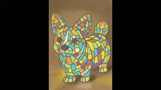 How to drawing the glass dog lamp by procreate