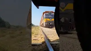 just miss ashok leyland vs train close call on tracks #train #railway #safety