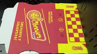 Printing pizza boxes using Robotjet single pass digital printer
