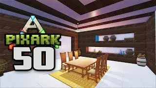 DINING ROOM BUILD & INTERIOR DESIGN! - Let's Play PixARK Gameplay Part 50 (PixARK Pooping Evolved)