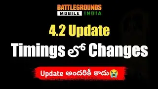 Changes in Bgmi 4.2 update Timings 😱 | Bgmi Telugu