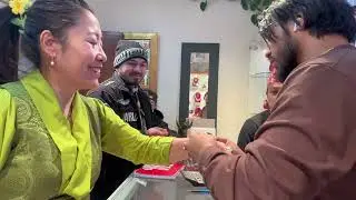At a gold  store, great bamboo bracelets 