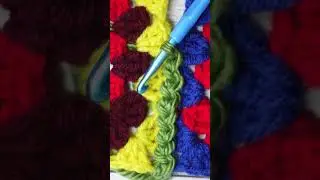 Slip Stitch Braid Technique! #crochet #grannysquare #easycrochet