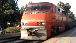 Amtrak F59PHI 455 at San Juan Capistrano - Operation Lifesaver Wrap